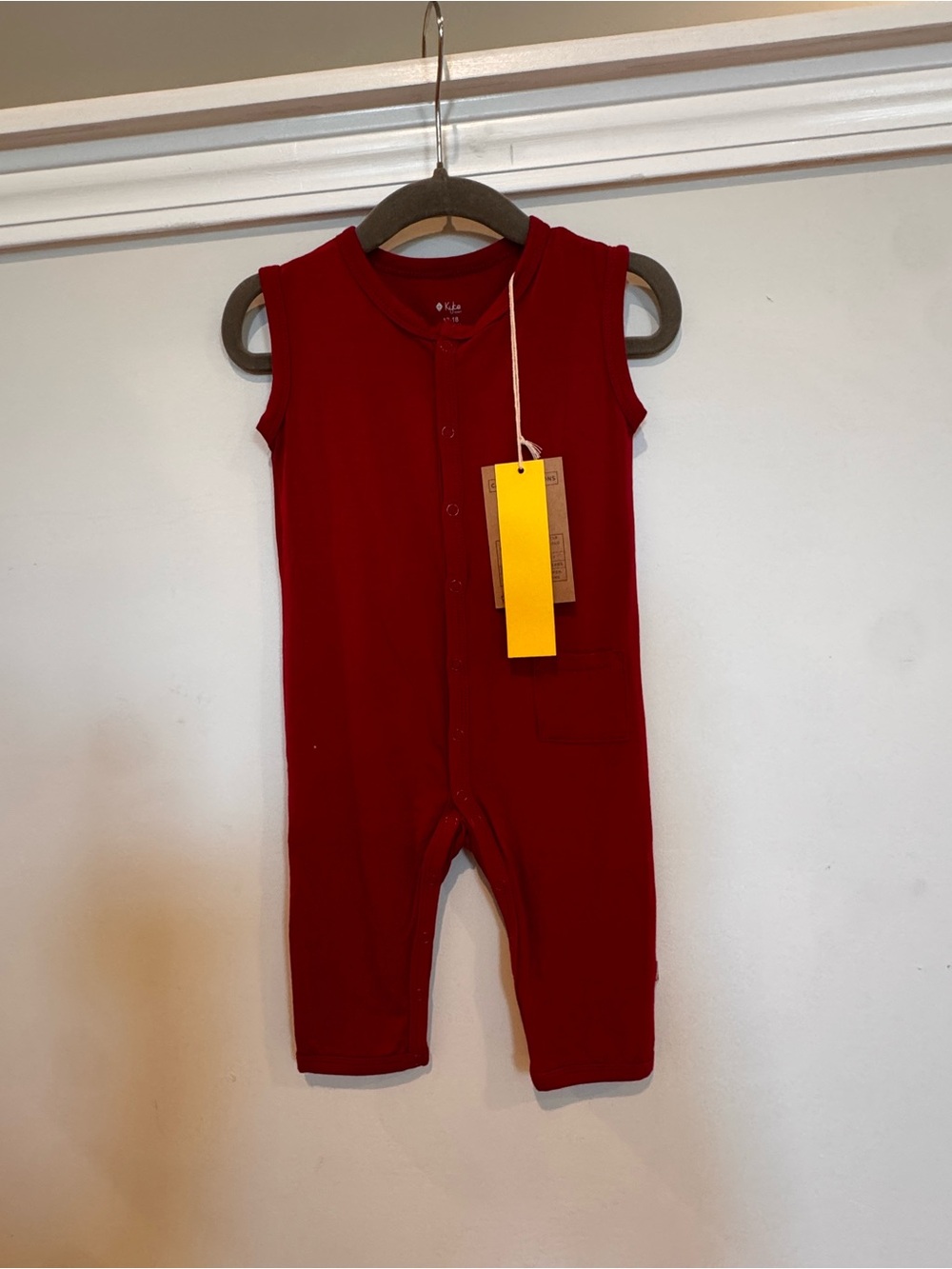 Kyte BABY Sleeveless Red One-Piece Bodysuit